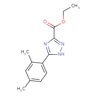 Chemical structure of ethyl 5-(2,4-dimethylphenyl)-1H-1,2,4-triazole-3-carboxylate - CSSB00003408344
