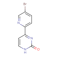 Chemical structure of 4-(5-bromopyridin-2-yl)-1,2-dihydropyrimidin-2-one - CSSB00019066956