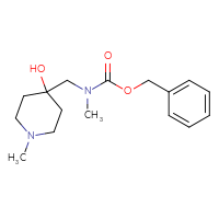 Chemical structure of benzyl N-[(4-hydroxy-1-methylpiperidin-4-yl)methyl]-N-methylcarbamate - CSSB06258016807