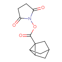 Chemical structure of 2,5-dioxopyrrolidin-1-yl tricyclo[2.2.1.0²,⁶]heptane-1-carboxylate - CSSB14838377121