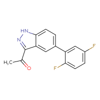 Chemical structure of 1-[5-(2,5-difluorophenyl)-1H-indazol-3-yl]ethan-1-one - CSSB06717572099