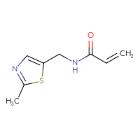 Chemical structure of N-[(2-methyl-1,3-thiazol-5-yl)methyl]prop-2-enamide - CSSB00000752723
