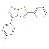 Chemical structure of 3-[3-(4-fluorophenyl)-[1,2,4]triazolo[3,4-b][1,3,4]thiadiazol-6-yl]pyridine - CSSB00121637851