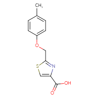 Chemical structure of 2-[(4-methylphenoxy)methyl]-1,3-thiazole-4-carboxylic acid - CSSB00000734819