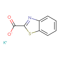 Chemical structure of potassium 1,3-benzothiazole-2-carboxylate - CSSB00000680374