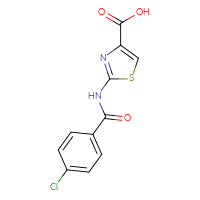Chemical structure of 2-(4-chlorobenzamido)-1,3-thiazole-4-carboxylic acid - CSSB00015201855