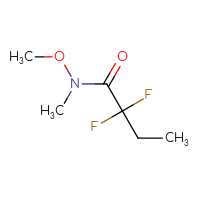 Chemical structure of 2,2-difluoro-N-methoxy-N-methylbutanamide - CSSB00022741792