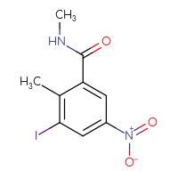 Chemical structure of 3-iodo-N,2-dimethyl-5-nitrobenzamide - CSSB01992633909
