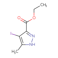 Chemical structure of ethyl 4-iodo-5-methyl-1H-pyrazole-3-carboxylate - CSSB00010380752