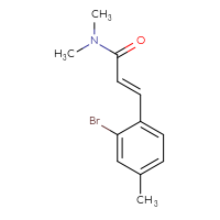 Chemical structure of (2E)-3-(2-bromo-4-methylphenyl)-N,N-dimethylprop-2-enamide - CSSB00016582438