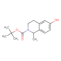 Chemical structure of tert-butyl 6-hydroxy-1-methyl-1,2,3,4-tetrahydroisoquinoline-2-carboxylate - CSSB00043240064