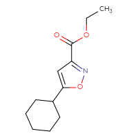 Chemical structure of ethyl 5-cyclohexyl-1,2-oxazole-3-carboxylate - CSSB00010111454
