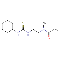 Chemical structure of N-{2-[(cyclohexylcarbamothioyl)amino]ethyl}-N-methylacetamide - CSSB20992730795