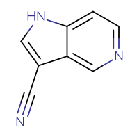 Chemical structure of 1H-pyrrolo[3,2-c]pyridine-3-carbonitrile - CSSB00012181227