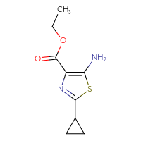Chemical structure of ethyl 5-amino-2-cyclopropyl-1,3-thiazole-4-carboxylate - CSSB00010955105