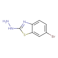 Chemical structure of 6-bromo-2-hydrazinyl-1,3-benzothiazole - CSSB00009816745