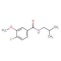 Chemical structure of 4-fluoro-3-methoxy-N-(2-methylpropyl)benzamide - CSSB00006295982
