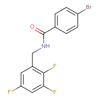 Chemical structure of 4-bromo-N-[(2,3,5-trifluorophenyl)methyl]benzamide - CSSB06498443258