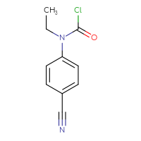 Chemical structure of N-(4-cyanophenyl)-N-ethylcarbamoyl chloride - CSSB06256210987
