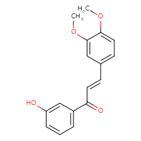 Chemical structure of (2E)-3-(3,4-dimethoxyphenyl)-1-(3-hydroxyphenyl)prop-2-en-1-one - CSSB00014054966