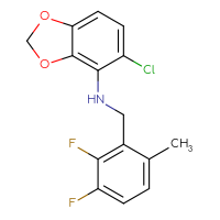 Chemical structure of 5-chloro-N-[(2,3-difluoro-6-methylphenyl)methyl]-2H-1,3-benzodioxol-4-amine - CSSB21531607891