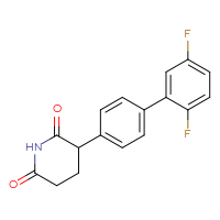 Chemical structure of 3-{2',5'-difluoro-[1,1'-biphenyl]-4-yl}piperidine-2,6-dione - CSSB21531615941