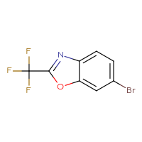 Chemical structure of 6-bromo-2-(trifluoromethyl)-1,3-benzoxazole - CSSB00010236120