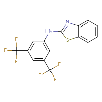 Chemical structure of N-[3,5-bis(trifluoromethyl)phenyl]-1,3-benzothiazol-2-amine - CSSB00020652191