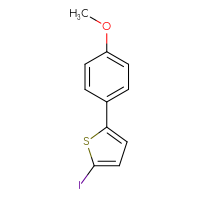 Chemical structure of 2-iodo-5-(4-methoxyphenyl)thiophene - CSSB06581799177