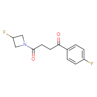 Chemical structure of 1-(3-fluoroazetidin-1-yl)-4-(4-fluorophenyl)butane-1,4-dione - CSSB01012114753