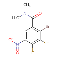 Chemical structure of 2-bromo-3,4-difluoro-N,N-dimethyl-5-nitrobenzamide - CSSB15033382235