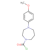 Chemical structure of 4-(4-methoxyphenyl)-1,4-diazepane-1-carbonyl chloride - CSSB21224765115