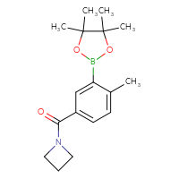 Chemical structure of 1-[4-methyl-3-(4,4,5,5-tetramethyl-1,3,2-dioxaborolan-2-yl)benzoyl]azetidine - CSSB02081609094