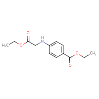 Chemical structure of ethyl 4-[(2-ethoxy-2-oxoethyl)amino]benzoate - CSSB00103788586