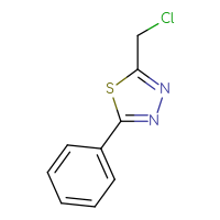 Chemical structure of 2-(chloromethyl)-5-phenyl-1,3,4-thiadiazole - CSSB00000764354