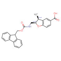 Chemical structure of rac-(2R,3S)-2-[({[(9H-fluoren-9-yl)methoxy]carbonyl}amino)methyl]-3-methyl-2,3-dihydro-1-benzofuran-5-carboxylic acid - CSSB02125425616