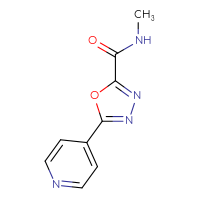 Chemical structure of N-methyl-5-(pyridin-4-yl)-1,3,4-oxadiazole-2-carboxamide - CSSB02268885057