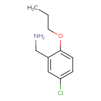 Chemical structure of 1-(5-chloro-2-propoxyphenyl)methanamine - CSSB00011261614