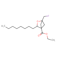 Chemical structure of ethyl 1-(iodomethyl)-3-octyl-2-oxabicyclo[2.1.1]hexane-4-carboxylate - CSSB03633700069