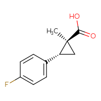 Chemical structure of (1S,2R)-2-(4-fluorophenyl)-1-methylcyclopropane-1-carboxylic acid - CSSB00102722065