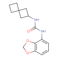 Chemical structure of 1-(2H-1,3-benzodioxol-4-yl)-3-{spiro[3.3]heptan-2-yl}urea - CSSB00070552721