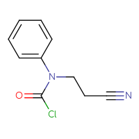 Chemical structure of N-(2-cyanoethyl)-N-phenylcarbamoyl chloride - CSSB02130706264