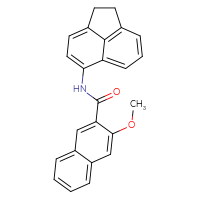Chemical structure of N-(1,2-dihydroacenaphthylen-5-yl)-3-methoxynaphthalene-2-carboxamide - CSSB00121686719