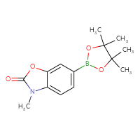 Chemical structure of 3-methyl-6-(4,4,5,5-tetramethyl-1,3,2-dioxaborolan-2-yl)-2,3-dihydro-1,3-benzoxazol-2-one - CSSB00010117183