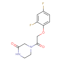 Chemical structure of 4-[2-(2,4-difluorophenoxy)acetyl]piperazin-2-one - CSSB00026871039