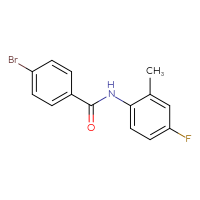 Chemical structure of 4-bromo-N-(4-fluoro-2-methylphenyl)benzamide - CSSB00000581394