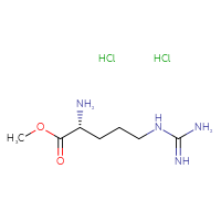 Chemical structure of methyl (2R)-2-amino-5-carbamimidamidopentanoate dihydrochloride - CSSB00016998268