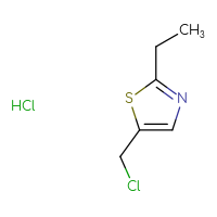 Chemical structure of 5-(chloromethyl)-2-ethyl-1,3-thiazole hydrochloride - CSSB00153395047