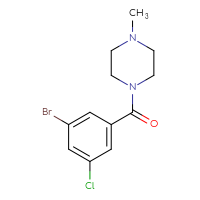 Chemical structure of 1-(3-bromo-5-chlorobenzoyl)-4-methylpiperazine - CSSB00001725864