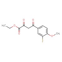 Chemical structure of ethyl 4-(3-fluoro-4-methoxyphenyl)-2,4-dioxobutanoate - CSSB00000648822